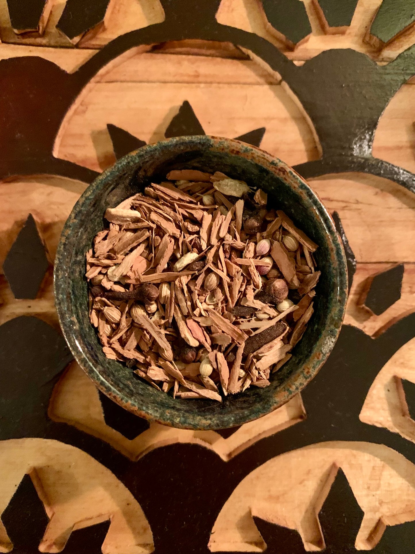 Another close up of the chai tea herbs