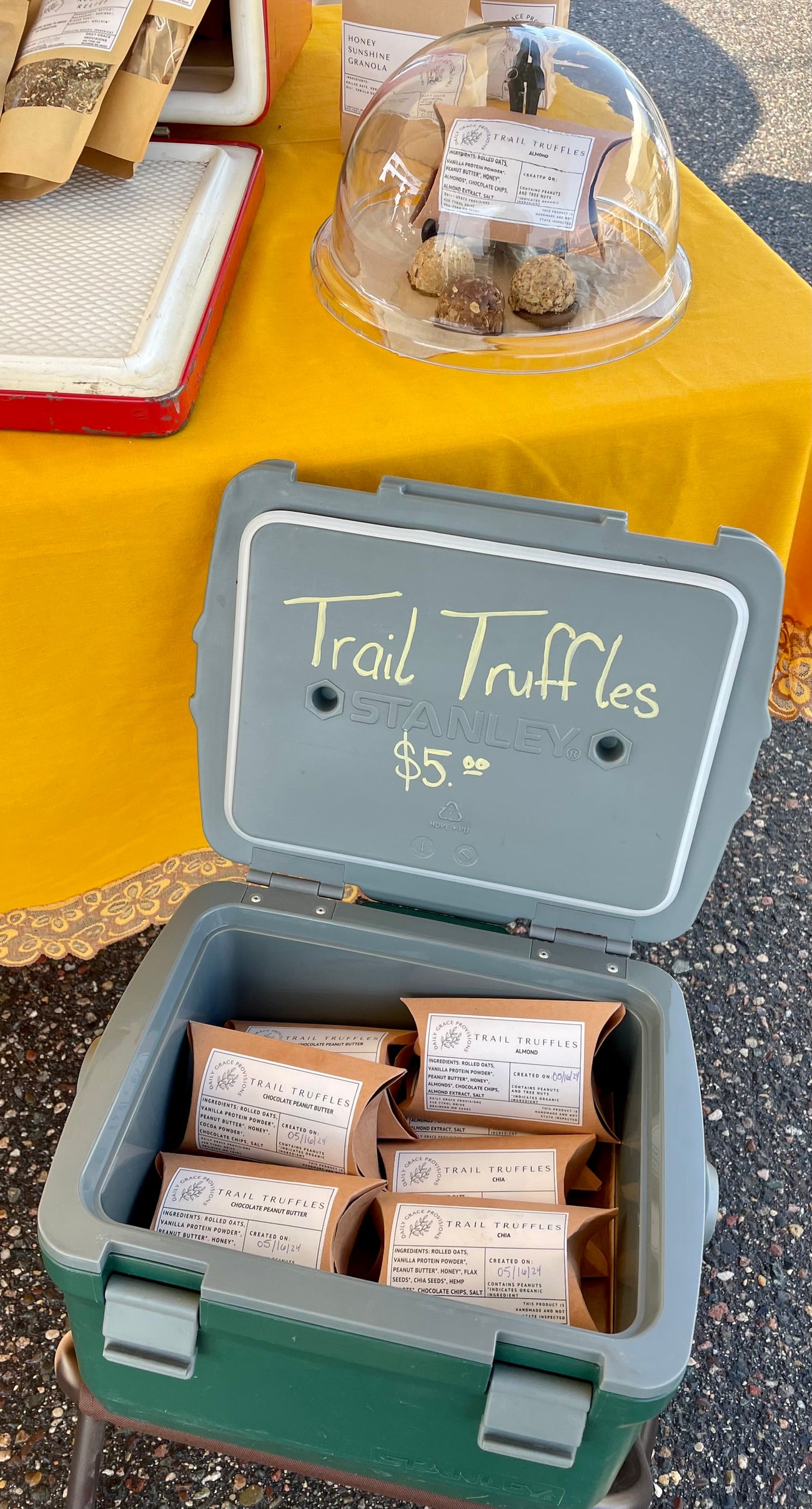 trail truffles must be kept cold to keep chocolate from melting